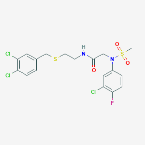 N~2~-(3-chloro-4-fluorophenyl)-N~1~-{2-[(3,4-dichlorobenzyl)thio]ethyl}-N~2~-(methylsulfonyl)glycinamide