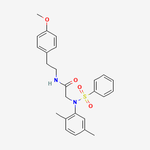 molecular formula C25H28N2O4S B5126254 N~2~-(2,5-dimethylphenyl)-N~1~-[2-(4-methoxyphenyl)ethyl]-N~2~-(phenylsulfonyl)glycinamide 