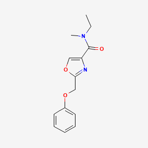 molecular formula C14H16N2O3 B5126260 N-ethyl-N-methyl-2-(phenoxymethyl)-1,3-oxazole-4-carboxamide 