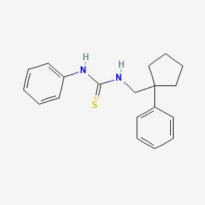 molecular formula C19H22N2S B5126269 N-phenyl-N'-[(1-phenylcyclopentyl)methyl]thiourea 