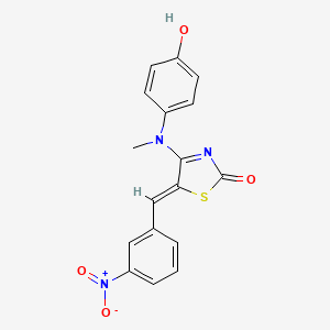 molecular formula C17H13N3O4S B5126278 4-[(4-hydroxyphenyl)(methyl)amino]-5-(3-nitrobenzylidene)-1,3-thiazol-2(5H)-one 