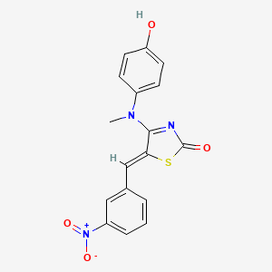 molecular formula C17H13N3O4S B5126278 (5Z)-4-(4-hydroxy-N-methylanilino)-5-[(3-nitrophenyl)methylidene]-1,3-thiazol-2-one 