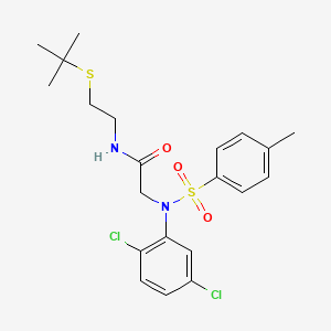 molecular formula C21H26Cl2N2O3S2 B5126289 N~1~-[2-(tert-butylthio)ethyl]-N~2~-(2,5-dichlorophenyl)-N~2~-[(4-methylphenyl)sulfonyl]glycinamide 