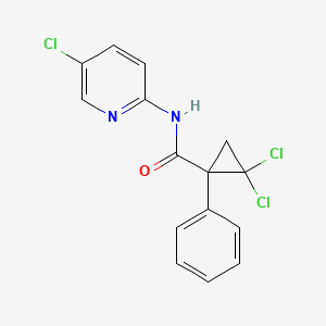 molecular formula C15H11Cl3N2O B5126318 2,2-dichloro-N-(5-chloro-2-pyridinyl)-1-phenylcyclopropanecarboxamide 