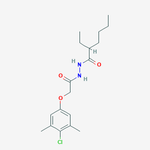 molecular formula C18H27ClN2O3 B5126324 N'-[(4-chloro-3,5-dimethylphenoxy)acetyl]-2-ethylhexanohydrazide 