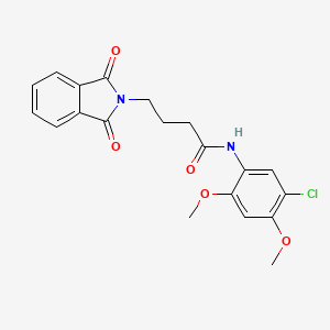 molecular formula C20H19ClN2O5 B5126328 N-(5-chloro-2,4-dimethoxyphenyl)-4-(1,3-dioxo-1,3-dihydro-2H-isoindol-2-yl)butanamide 