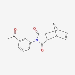 molecular formula C17H15NO3 B5126352 4-(3-acetylphenyl)-4-azatricyclo[5.2.1.0~2,6~]dec-8-ene-3,5-dione 