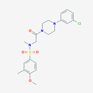 N-{2-[4-(3-chlorophenyl)piperazin-1-yl]-2-oxoethyl}-4-methoxy-N,3-dimethylbenzenesulfonamide