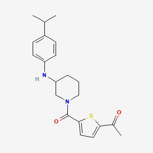 molecular formula C21H26N2O2S B5126414 1-[5-({3-[(4-isopropylphenyl)amino]-1-piperidinyl}carbonyl)-2-thienyl]ethanone 