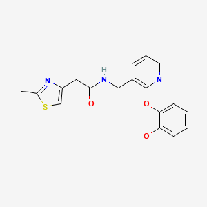 N-{[2-(2-methoxyphenoxy)-3-pyridinyl]methyl}-2-(2-methyl-1,3-thiazol-4-yl)acetamide