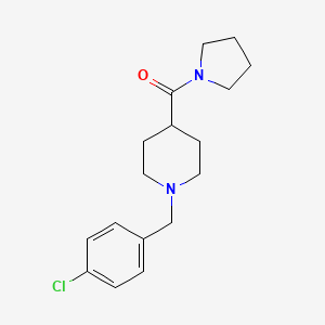molecular formula C17H23ClN2O B5126435 1-(4-chlorobenzyl)-4-(1-pyrrolidinylcarbonyl)piperidine 