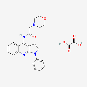 molecular formula C25H26N4O6 B5126436 2-(4-morpholinyl)-N-(1-phenyl-2,3-dihydro-1H-pyrrolo[2,3-b]quinolin-4-yl)acetamide oxalate 