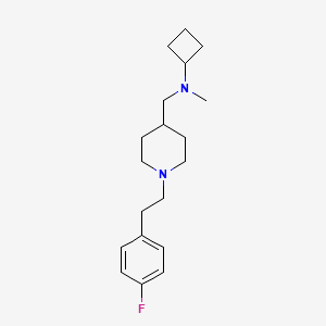 molecular formula C19H29FN2 B5126438 N-({1-[2-(4-fluorophenyl)ethyl]-4-piperidinyl}methyl)-N-methylcyclobutanamine 