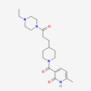 3-[4-[3-(4-ethylpiperazin-1-yl)-3-oxopropyl]piperidine-1-carbonyl]-6-methyl-1H-pyridin-2-one