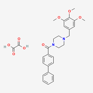 molecular formula C29H32N2O8 B5126488 1-(4-biphenylylcarbonyl)-4-(3,4,5-trimethoxybenzyl)piperazine oxalate 