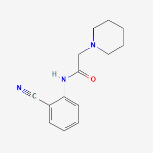 molecular formula C14H17N3O B5126508 N-(2-cyanophenyl)-2-(1-piperidinyl)acetamide 