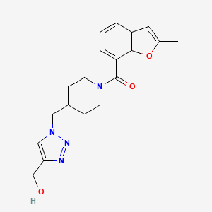 molecular formula C19H22N4O3 B5126528 [1-({1-[(2-methyl-1-benzofuran-7-yl)carbonyl]-4-piperidinyl}methyl)-1H-1,2,3-triazol-4-yl]methanol 