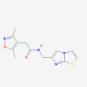 2-(3,5-dimethyl-4-isoxazolyl)-N-(imidazo[2,1-b][1,3]thiazol-6-ylmethyl)acetamide