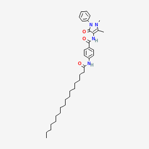 molecular formula C36H52N4O3 B5126560 N-(1,5-dimethyl-3-oxo-2-phenyl-2,3-dihydro-1H-pyrazol-4-yl)-4-(stearoylamino)benzamide 