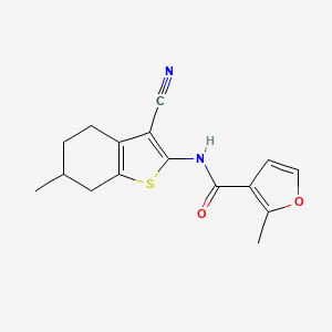 molecular formula C16H16N2O2S B5126607 N-(3-cyano-6-methyl-4,5,6,7-tetrahydro-1-benzothien-2-yl)-2-methyl-3-furamide 