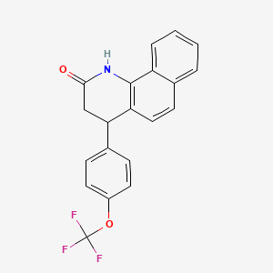 molecular formula C20H14F3NO2 B5126629 4-[4-(trifluoromethoxy)phenyl]-3,4-dihydrobenzo[h]quinolin-2(1H)-one 