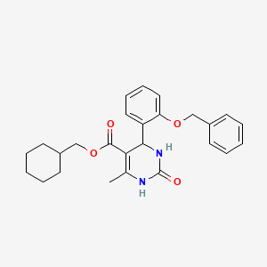 molecular formula C26H30N2O4 B5126633 cyclohexylmethyl 4-[2-(benzyloxy)phenyl]-6-methyl-2-oxo-1,2,3,4-tetrahydro-5-pyrimidinecarboxylate 