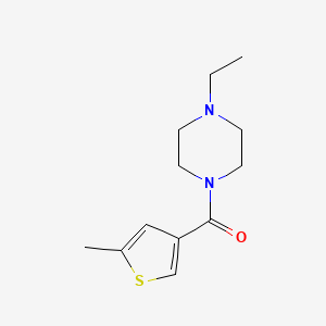 molecular formula C12H18N2OS B5126646 1-ethyl-4-[(5-methyl-3-thienyl)carbonyl]piperazine 