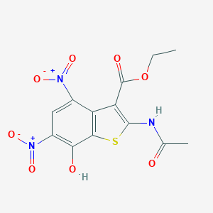 Ethyl 2-(acetylamino)-7-hydroxy-4,6-dinitro-1-benzothiophene-3-carboxylate