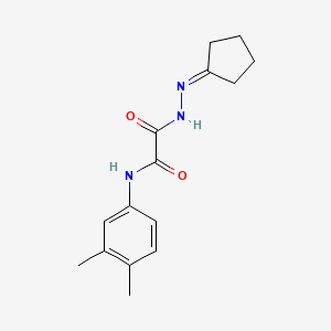 2-(2-cyclopentylidenehydrazino)-N-(3,4-dimethylphenyl)-2-oxoacetamide