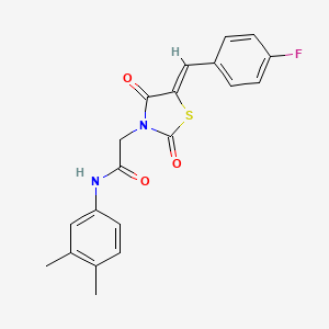 molecular formula C20H17FN2O3S B5126669 N-(3,4-dimethylphenyl)-2-[5-(4-fluorobenzylidene)-2,4-dioxo-1,3-thiazolidin-3-yl]acetamide 