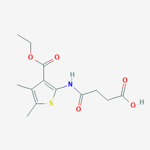molecular formula C13H17NO5S B512672 4-{[3-(Ethoxycarbonyl)-4,5-dimethylthiophen-2-yl]amino}-4-oxobutanoic acid CAS No. 109164-40-1
