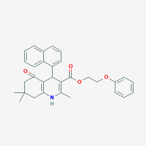 2-phenoxyethyl 2,7,7-trimethyl-4-(1-naphthyl)-5-oxo-1,4,5,6,7,8-hexahydro-3-quinolinecarboxylate