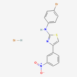 molecular formula C15H11Br2N3O2S B5126751 N-(4-bromophenyl)-4-(3-nitrophenyl)-1,3-thiazol-2-amine hydrobromide 