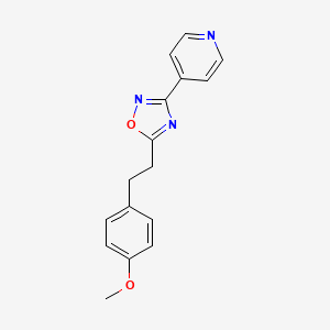 molecular formula C16H15N3O2 B5126762 4-{5-[2-(4-methoxyphenyl)ethyl]-1,2,4-oxadiazol-3-yl}pyridine 