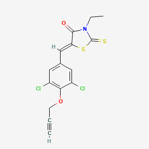 5-[3,5-dichloro-4-(2-propyn-1-yloxy)benzylidene]-3-ethyl-2-thioxo-1,3-thiazolidin-4-one