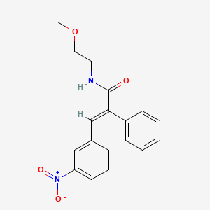 N-(2-methoxyethyl)-3-(3-nitrophenyl)-2-phenylacrylamide