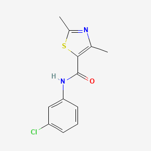 molecular formula C12H11ClN2OS B5126863 N-(3-chlorophenyl)-2,4-dimethyl-1,3-thiazole-5-carboxamide 