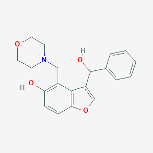 molecular formula C20H21NO4 B512687 3-[Hydroxy(phenyl)methyl]-4-(4-morpholinylmethyl)-1-benzofuran-5-ol CAS No. 352553-81-2