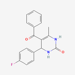 molecular formula C18H15FN2O2 B5126876 5-benzoyl-4-(4-fluorophenyl)-6-methyl-3,4-dihydro-2(1H)-pyrimidinone 