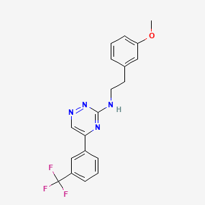 molecular formula C19H17F3N4O B5126886 N-[2-(3-methoxyphenyl)ethyl]-5-[3-(trifluoromethyl)phenyl]-1,2,4-triazin-3-amine 