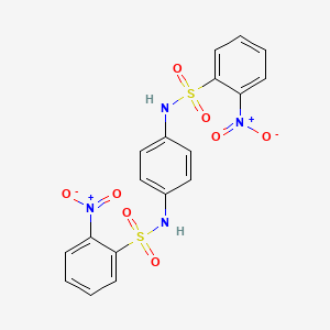 molecular formula C18H14N4O8S2 B5126907 N,N'-1,4-phenylenebis(2-nitrobenzenesulfonamide) 
