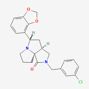 molecular formula C23H23ClN2O3 B5126940 (3aS*,5S*,9aS*)-5-(1,3-benzodioxol-4-yl)-2-(3-chlorobenzyl)hexahydro-7H-pyrrolo[3,4-g]pyrrolizin-1(2H)-one 