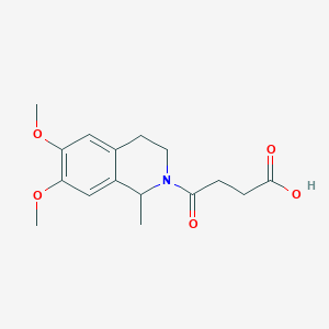 molecular formula C16H21NO5 B5126943 4-(6,7-dimethoxy-1-methyl-3,4-dihydro-2(1H)-isoquinolinyl)-4-oxobutanoic acid 
