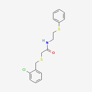 molecular formula C17H18ClNOS2 B5126955 2-[(2-chlorobenzyl)thio]-N-[2-(phenylthio)ethyl]acetamide 