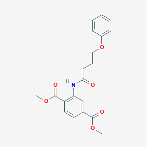 molecular formula C20H21NO6 B5126959 dimethyl 2-[(4-phenoxybutanoyl)amino]terephthalate 