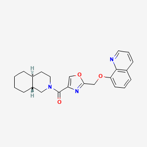 8-({4-[(4aS*,8aR*)-octahydro-2(1H)-isoquinolinylcarbonyl]-1,3-oxazol-2-yl}methoxy)quinoline