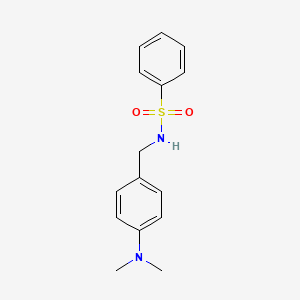 molecular formula C15H18N2O2S B5127002 N-[4-(dimethylamino)benzyl]benzenesulfonamide 