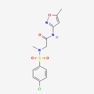 molecular formula C13H14ClN3O4S B5127007 N~2~-[(4-chlorophenyl)sulfonyl]-N~2~-methyl-N~1~-(5-methyl-3-isoxazolyl)glycinamide 