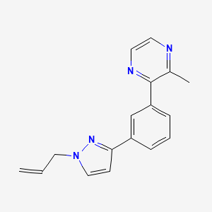 molecular formula C17H16N4 B5127039 2-[3-(1-allyl-1H-pyrazol-3-yl)phenyl]-3-methylpyrazine 