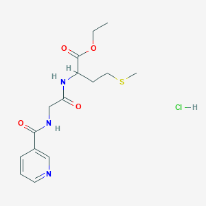ethyl N-(3-pyridinylcarbonyl)glycylmethioninate hydrochloride